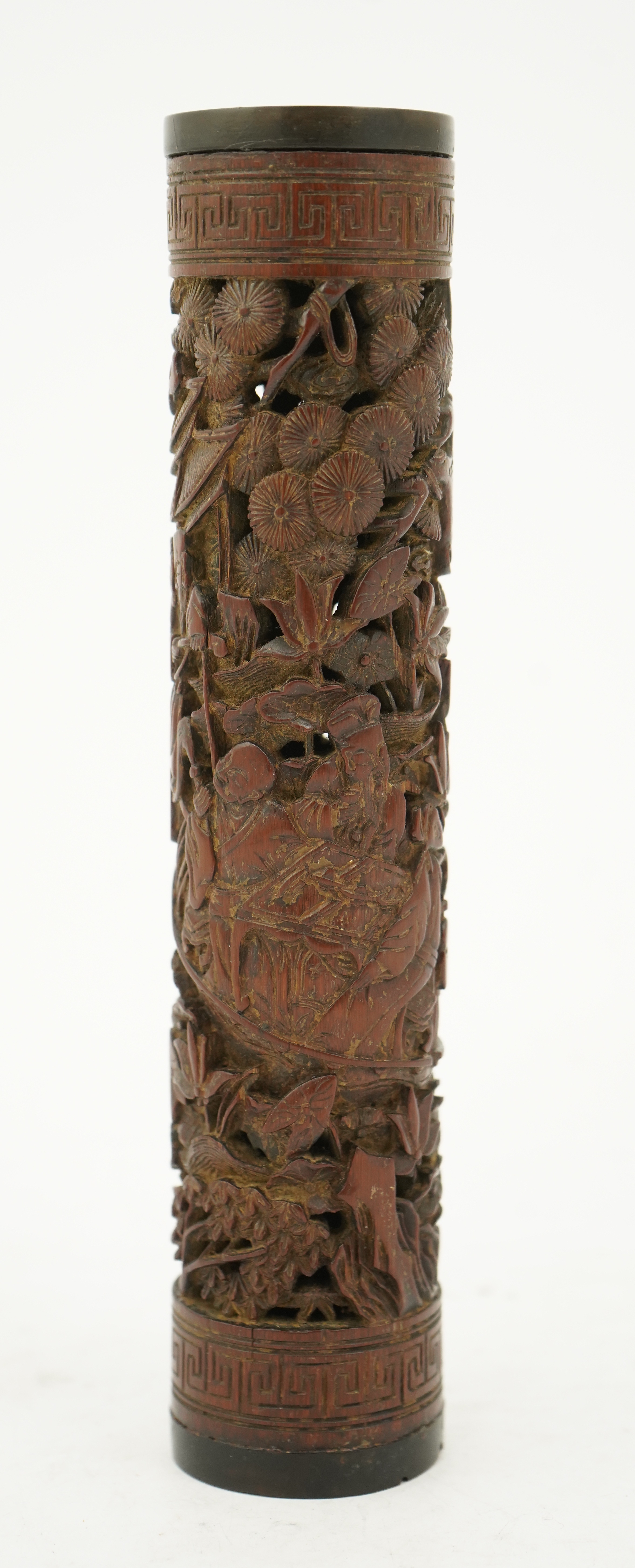 A Chinese reticulated bamboo perfume holder, 18th/19th century